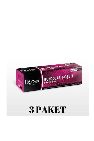 Flodex - Buz Dolabı Poşeti Orta Boy 24x38cm 15 Adet - 3 Paket