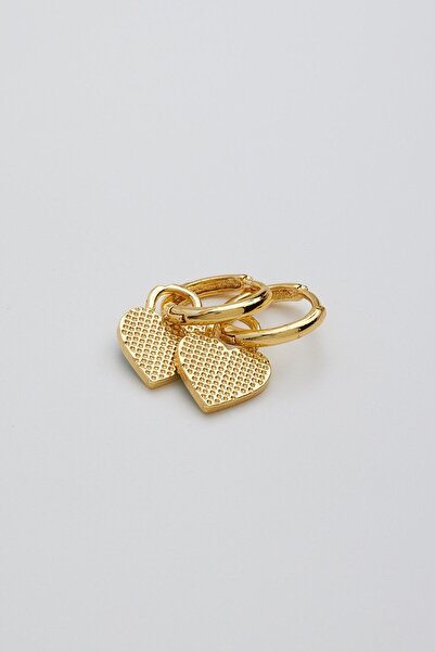 ismim bijuteri Mineli Kalp Figürlü Küpe