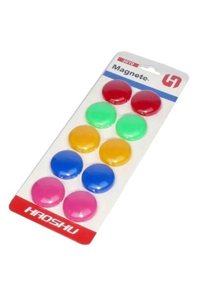 Kaizen Market Renkli 5s Pano Mıknatısı (10lu Paket)