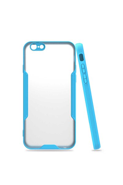 ZM STORE Apple Iphone 6 Kılıf Kamera Korumalı Arkası Buzlu Şeffaf Parfe Kapak