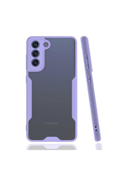 ZM STORE Samsung Galaxy S21 Fe Case Frosted Transparent Parfait Cover with Camera Protection on the Back