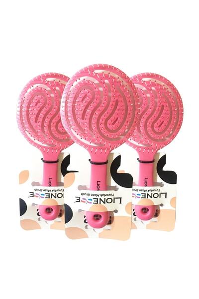 Tarko Βούρτσα μαλλιών Lionesse Στρογγυλή Ροζ Χ 3