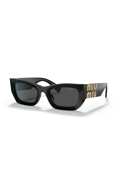Miu Miu Smu 09w 1ab-5s0 Women's Black Bone Sunglasses