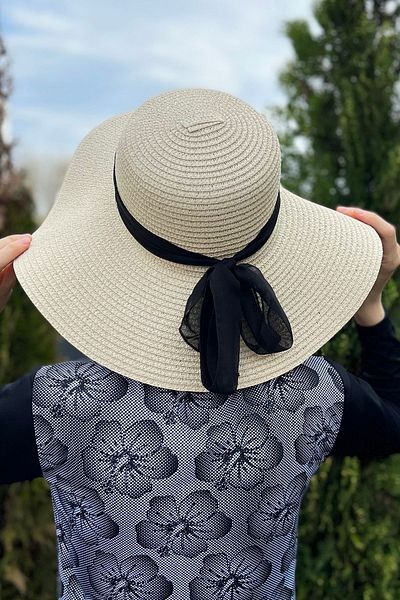 Remsa Mayo Ribbon Detailed Straw Hat Ecru Rş-51