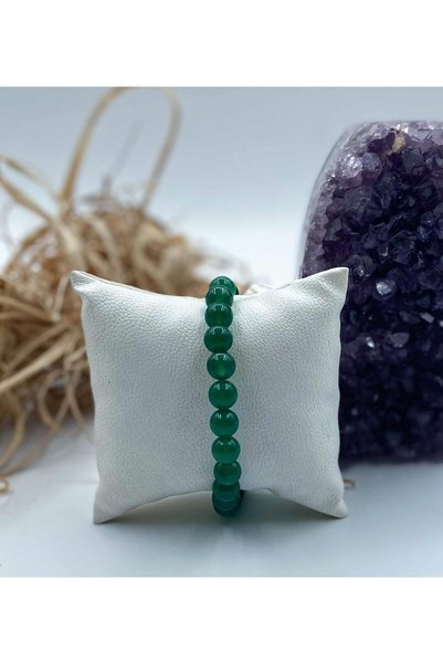 Mucize Taş Agate Natural Stone Bracelet 8 Mm Sphere Cut