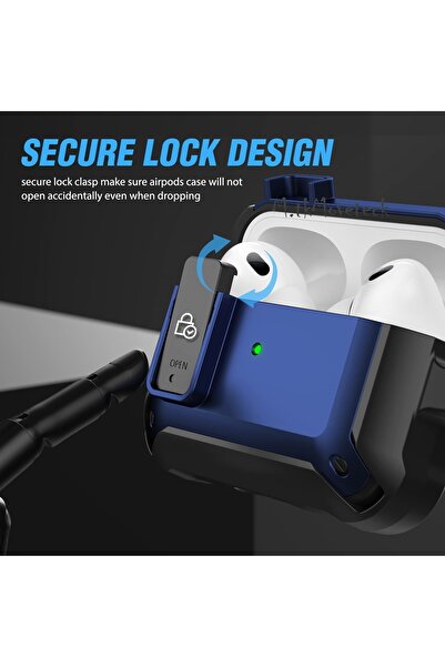 m.tk moveteck Pro 1.nesil Uyumlu Kulaklık Kılıfı Anahtarlıklı Kilitli Açılır Kapanır Askılı Silikon