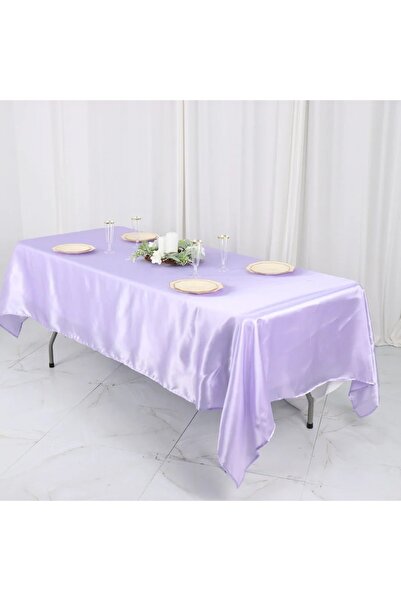 PratikDikisco أرجواني الساتان مفرش المائدة