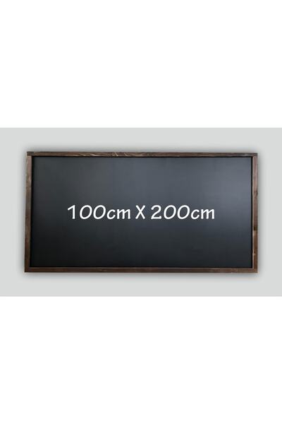 ÖKTEMGRUP Manyetik 100x200 Cm Kara Tahta Ahşap Çerçeveli - Tebeşir Yazı Tahta...