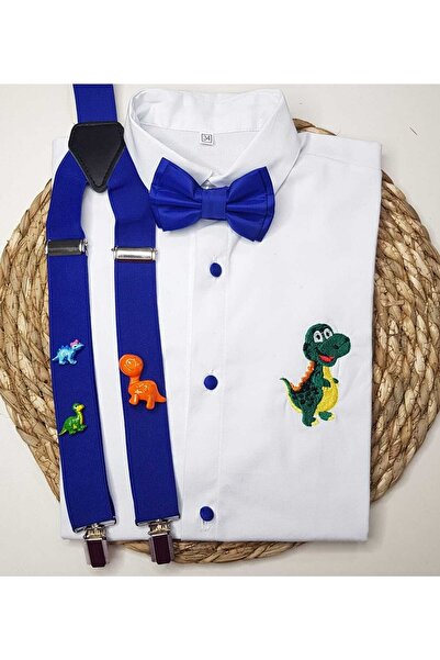 cool partyshop Dinozor Konseptli Askı Papyon Gömlek