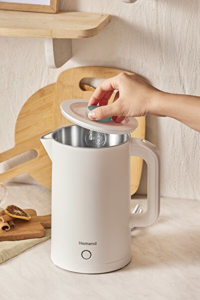 HOMEND Heatrow Cooltouch 1618h Paslanmaz Çelik El Yakmaz Gövdeli Su Isıtıcısı Mavi