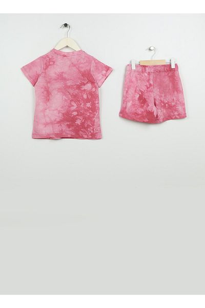 U.S. Polo Assn. Set de pijamale pentru fete fucsia imprimat Us1422