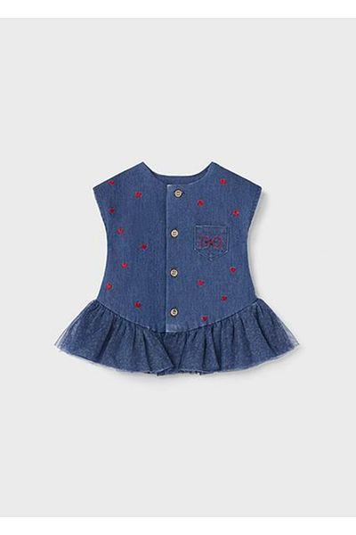 MAYORAL Baby Girl Navy Blue Dress Denim
