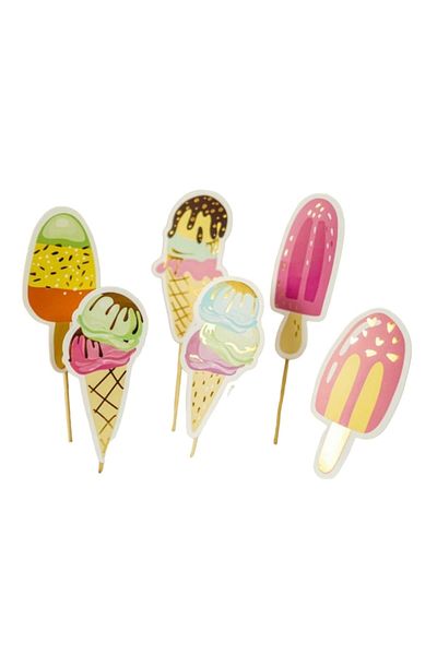 partince Ice Cream Shaped Cake Decorator 6 Pieces