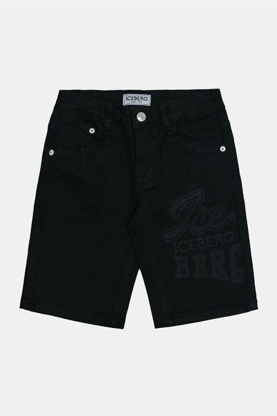 Iceberg Boy's Black Shorts 23ssıbm3108