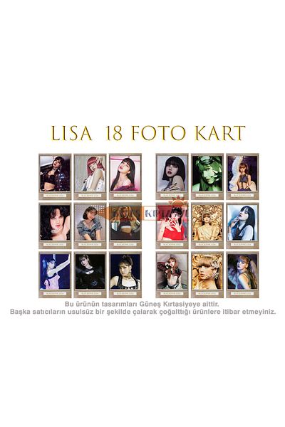 Güneş Kırtasiye Φωτοκάρτες Blackpink Lisa 18 τεμαχίων
