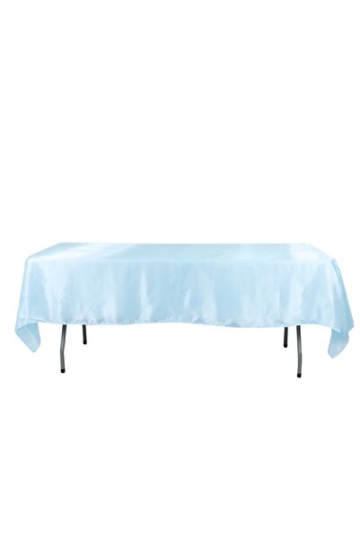 PratikDikisco Gök Mavi Saten Masa Örtüsü