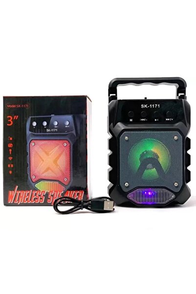 JUNGLEE Bluetooth Speaker Kablosuz Hoparlör Led Işıklı Fm Radyolu Sd Kart Ve ...