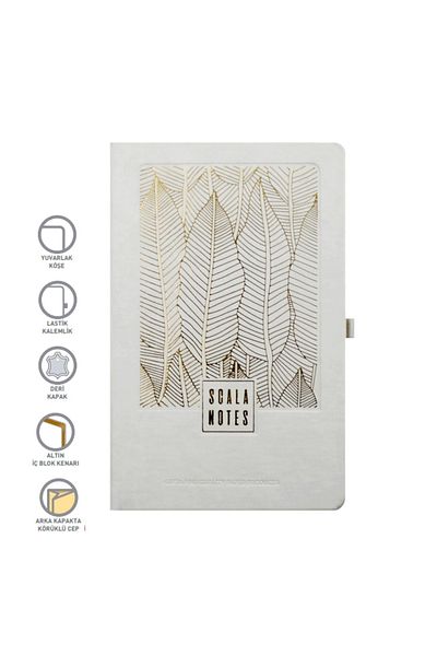 Gıpta Scala Thread Stitched Hard Leather Cover 13x21 Cm 120 Sheets Notepad