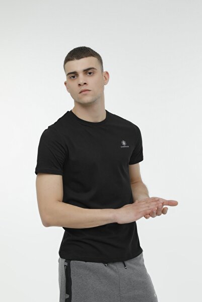 lumberjack T-shirt M-ct102 Basıc C λαιμόκοψη Siyah Erkek Kısa Kol T-shirt