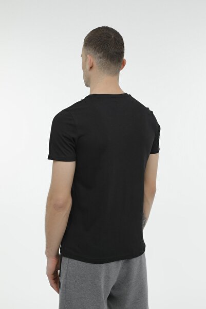 lumberjack T-shirt M-ct102 Basıc C λαιμόκοψη Siyah Erkek Kısa Kol T-shirt