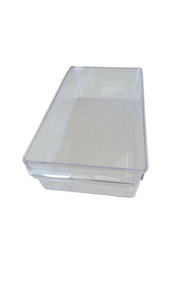 Bahat Refrigerator Transparent Crystal Organizer Fruit Bowl Crisper Storage Container 6 Liters