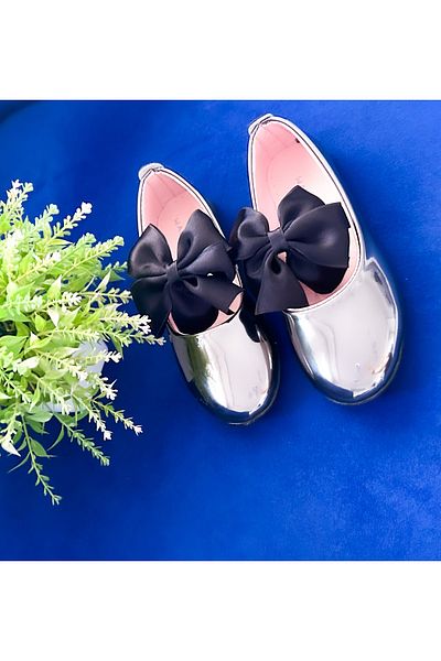 babelia Girl's Orthopedic Sole and Bow Detailed Ballerinas