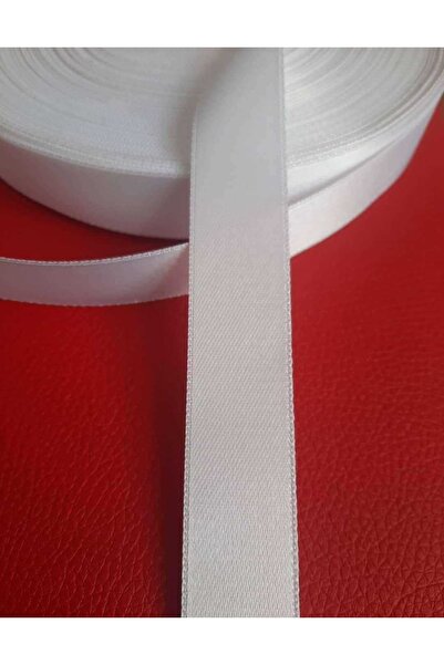 İMREN AKSESUAR Panglică din satin alb 2 cm 10 metri