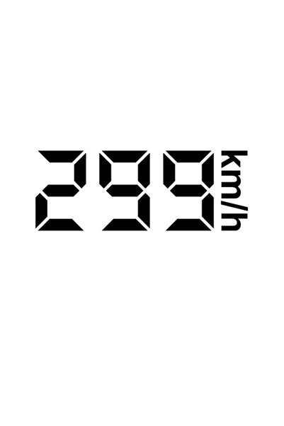 MegaSticker 299 كم/ساعة سيارة، دراجة نارية، خوذة، كمبيوتر محمول، ملصق زجاجي 1...