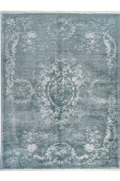 YÜNSER HALI Yünser %100 Doğal Özel Tezgah Halısı Hdx 01 Turkuaz