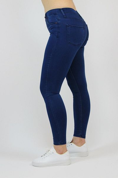 FİHA Blugi drepți de damă - Lycra Gabardine albastru închis Haset-4350
