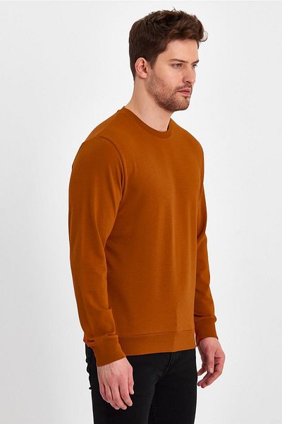 FİHA /şebek-9025 Ανδρικό Sweat Lycra Χωρίς Γιακά - Κανέλα
