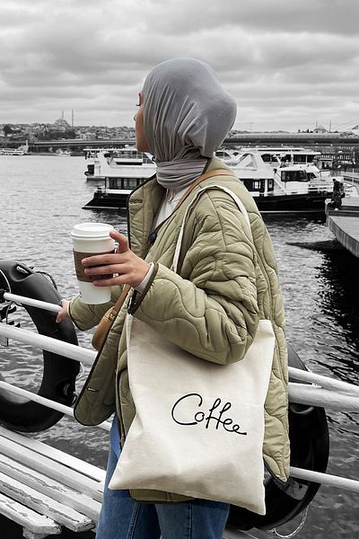 feinas Τσάντα Tote Canvas - Καφέ (35X40CM - 320GR 100% ΒΑΜΒΑΚΙ)