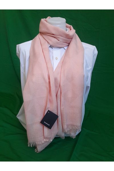 Sarar Small Clover Patterned Mesh Cotton Trend Shawl 75x190