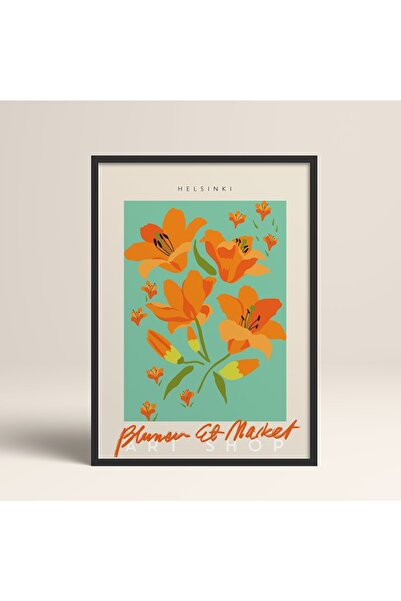 HOMEPACK Crna slika u drvenom okviru, uokviren poster, umetnički moderni zidn...