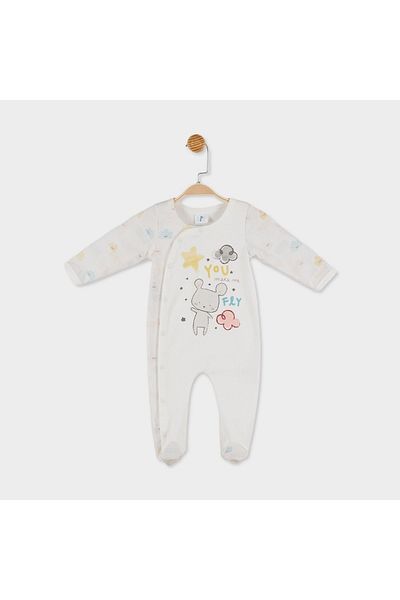 Çimpa Baby Girl Long Sleeve Jumpsuit with Booties 20759