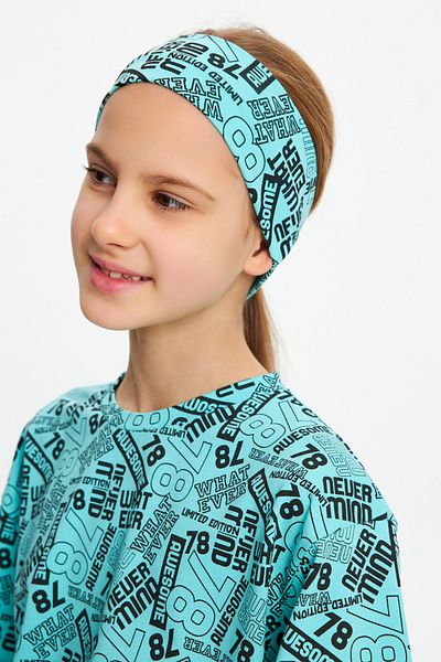 Babygiz Tricou pieptănat pentru fete, 100% bumbac, set de 2 bandane - Sport confortabil Best Of Collection 4