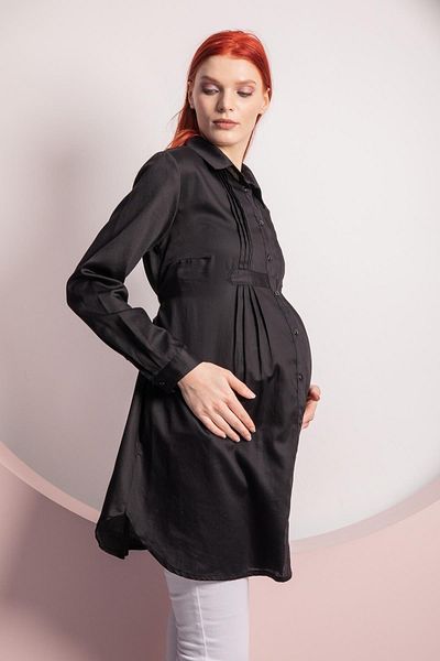 Işşıl O7036-nervided Collar Maternity Cotton Sports Shirt-tunic