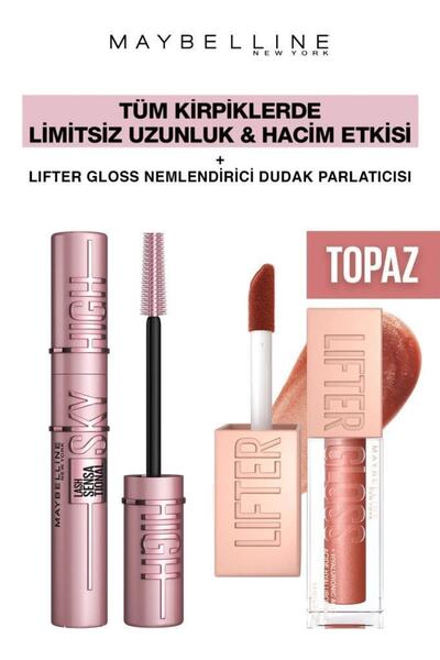 Maybelline New York Sky High Dev Limitsiz Kirpikler-ışıltılı Dolgun Dudaklar ...