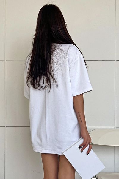 MODAGEN Unisex Λευκό Vintage 1988 Μπλουζάκι με στάμπα Oversize