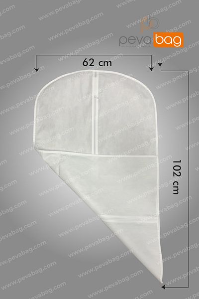 Pevabag White Suit Cover (Gamboç) 5 Pieces / 62X102 cm White 50 Gr