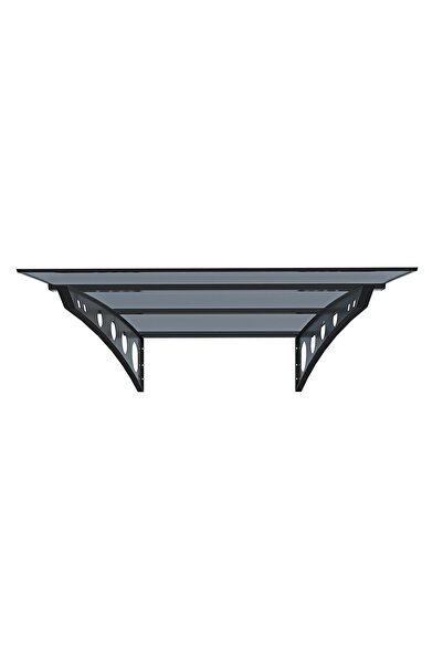 Albayrak Yapı İnşaat Modern Kapı Üstü Metal Taşıyıcılı Pratik Sundurma - Füme 7016 (175 Cm X 100 Cm)