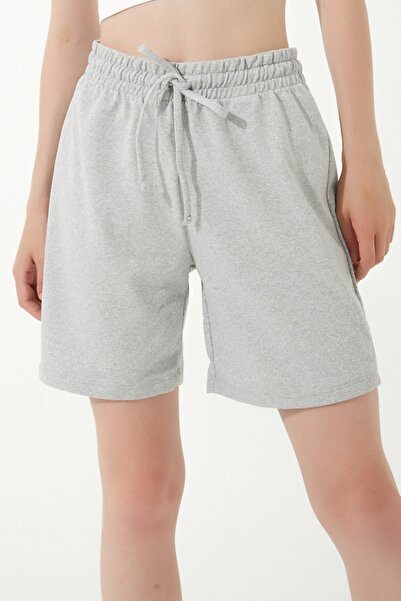 FF Unısex شورت رمادي عادي للمرأة