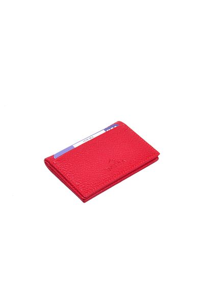 Eminsa Red Genuine Leather Card Holder