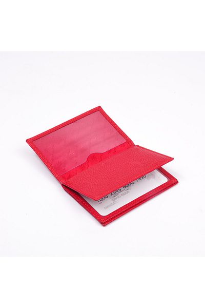 Eminsa Red Genuine Leather Card Holder