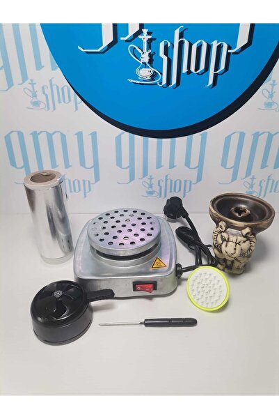 GMY Shop Nargile Aksesuar Seti Aslan Başlık+ocak+kömür+folyo+iğne+sipsi