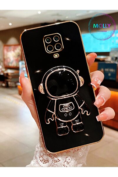 Molly Technology Black Astronaut Stand Edge Gold Detailed Luxury Silicone Cas...