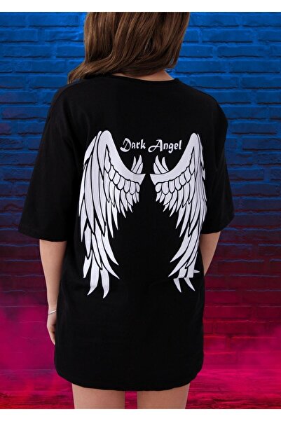 Advantage Tricou unisex cu imprimeu în spate Dark Angel Design