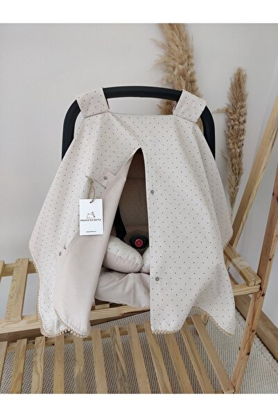 MAMARADUGA Çift Taraflı Puset Örtüsü+puset Minderi+puset Çarşafı 3'lü Set Düz...