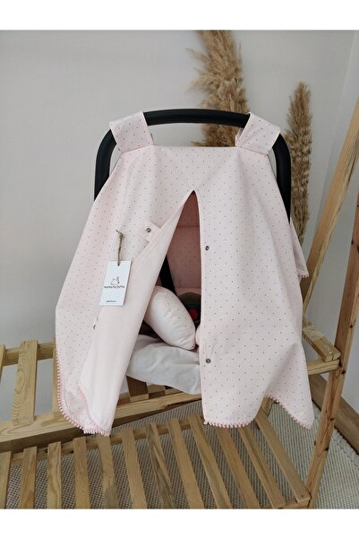 MAMARADUGA Çift Taraflı Puset Örtüsü+puset Minderi+puset Çarşafı 3'lü Set Düz...