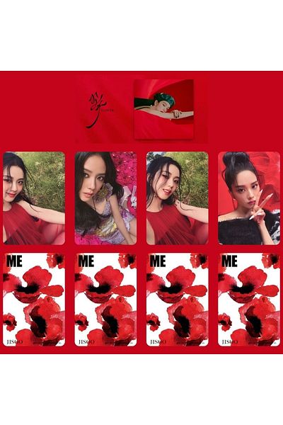 Kpop Dünyasi Blackpink Jisoo ''Me'' Red 1 Album Card Set